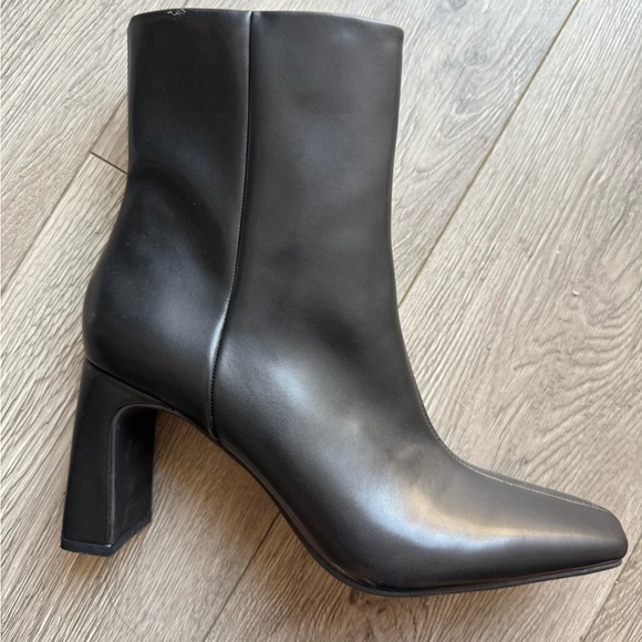 INC Womens Odelya Faux Leather Square Toe Mid-Calf Boots - Picture 1 of 3